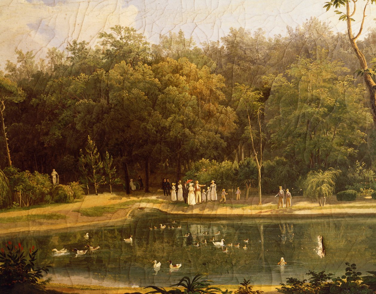 Fish-pond in Real Bosco (Royal Wood) of Portici by Salvatore Fergola