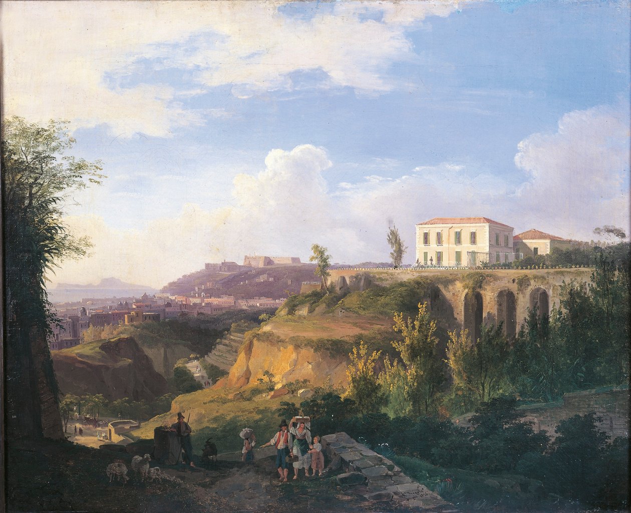 View of Villa Ruffo Homestead in Capodimonte by Salvatore Fergola