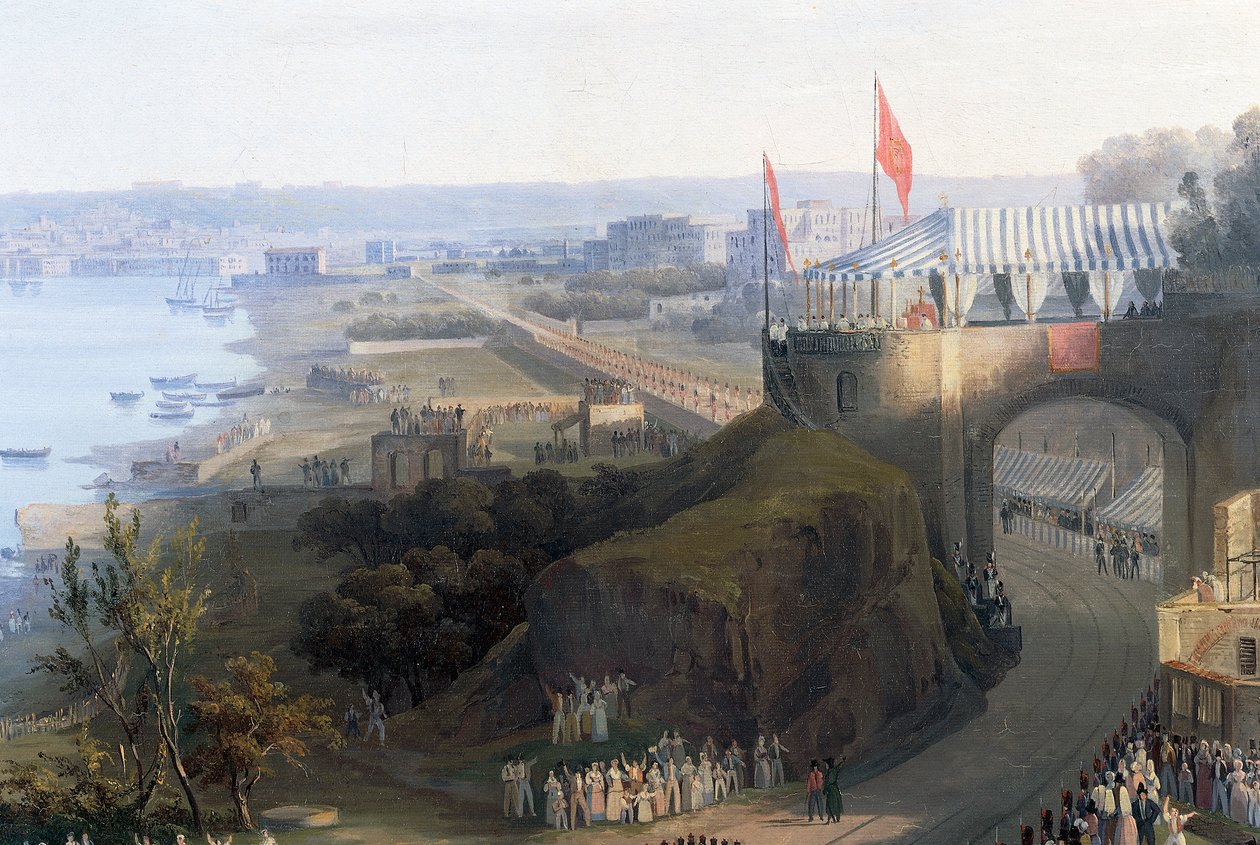 Opening of Railway Line from Naples to Portici by Salvatore Fergola