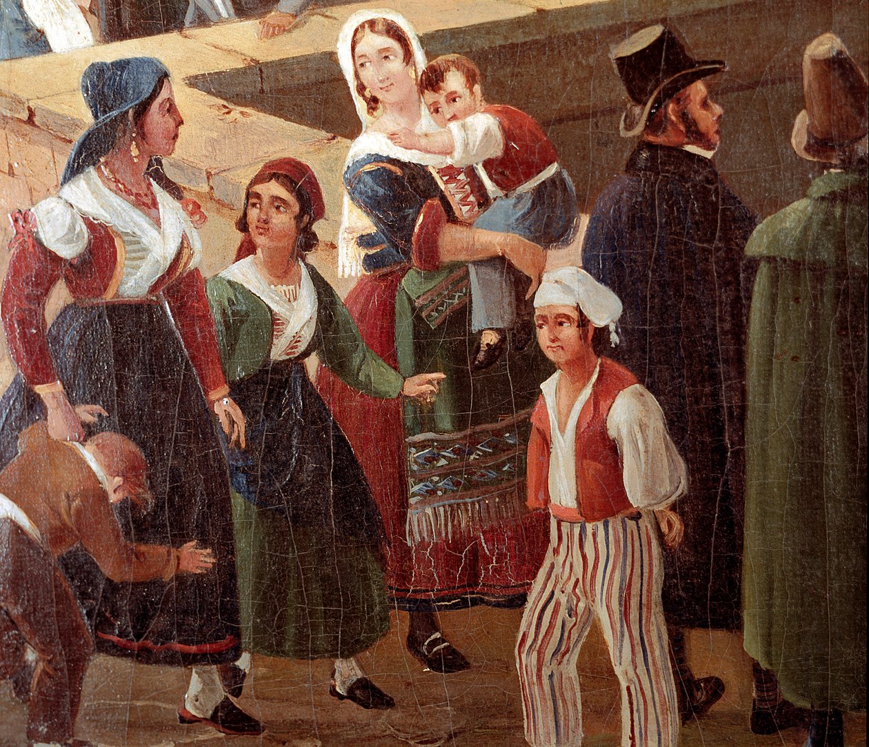 Traditional Neapolitan Costumes: Common People (detail) by Salvatore Fergola