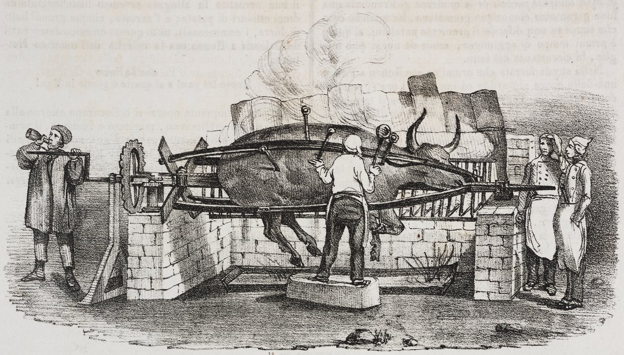 Colossal Roast (lithograph) by Salvatore Puglia