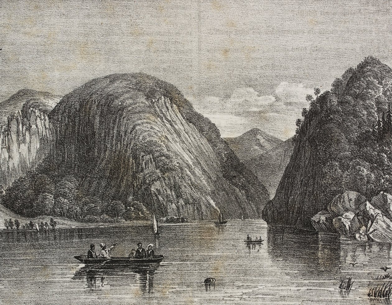 Rogers Passage in Lake George, United States of America (lithograph) by Salvatore Puglia
