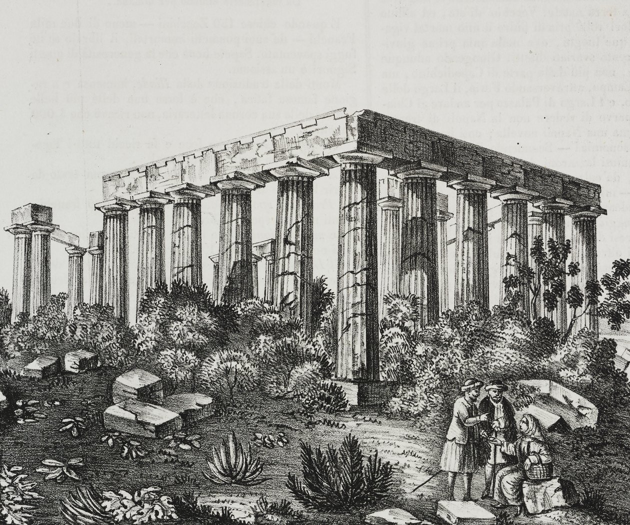 Temple of Apollo on Mount Panellenius, Greece, from Poliorama Pittoresco, No. 40, May 14 by Salvatore Puglia