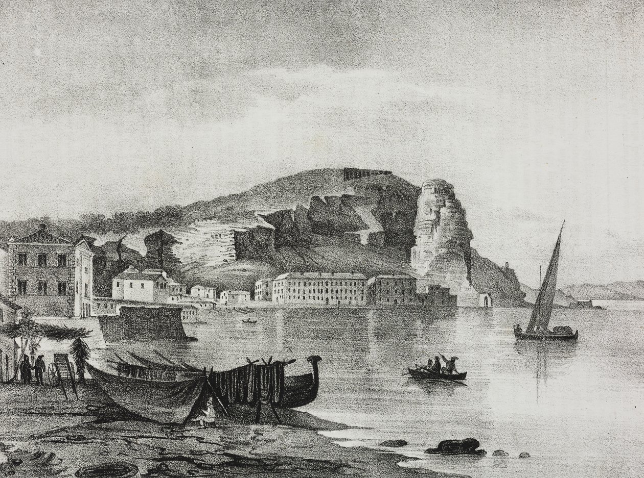 View of Terracina, Lazio, Italy, from Poliorama Pittoresco, No. 22, January 8 by Salvatore Puglia