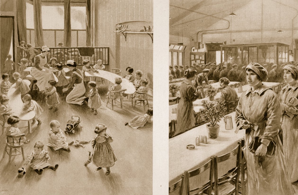 Day Nursery for the Babies of Munition Workers by Samuel Begg