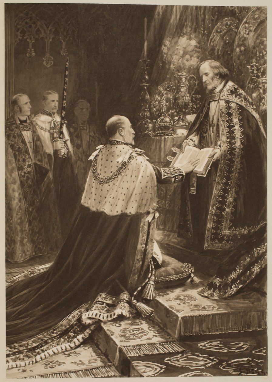 The Coronation Ceremony of 1902: The Position of King Edward VII at the Taking of the Oath, from 