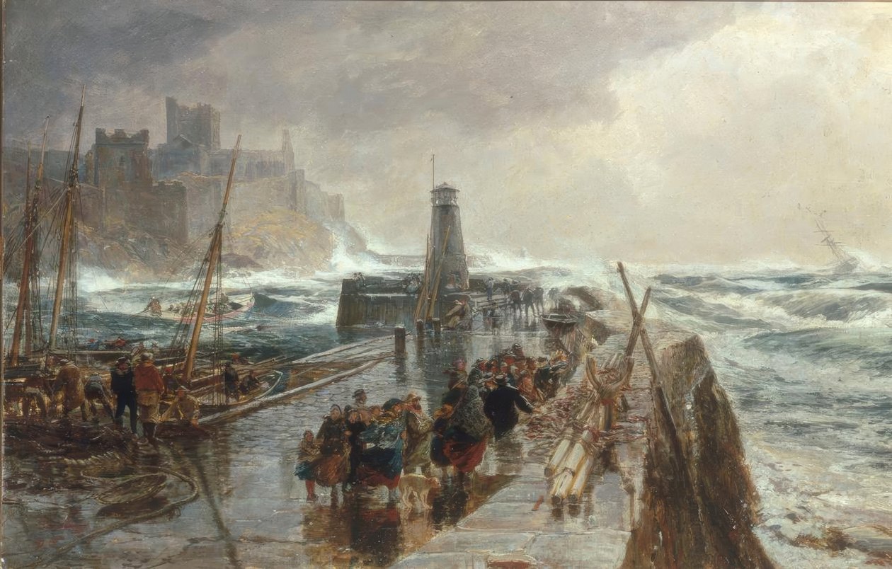 Peel Harbour, Isle of Man by Samuel Bough