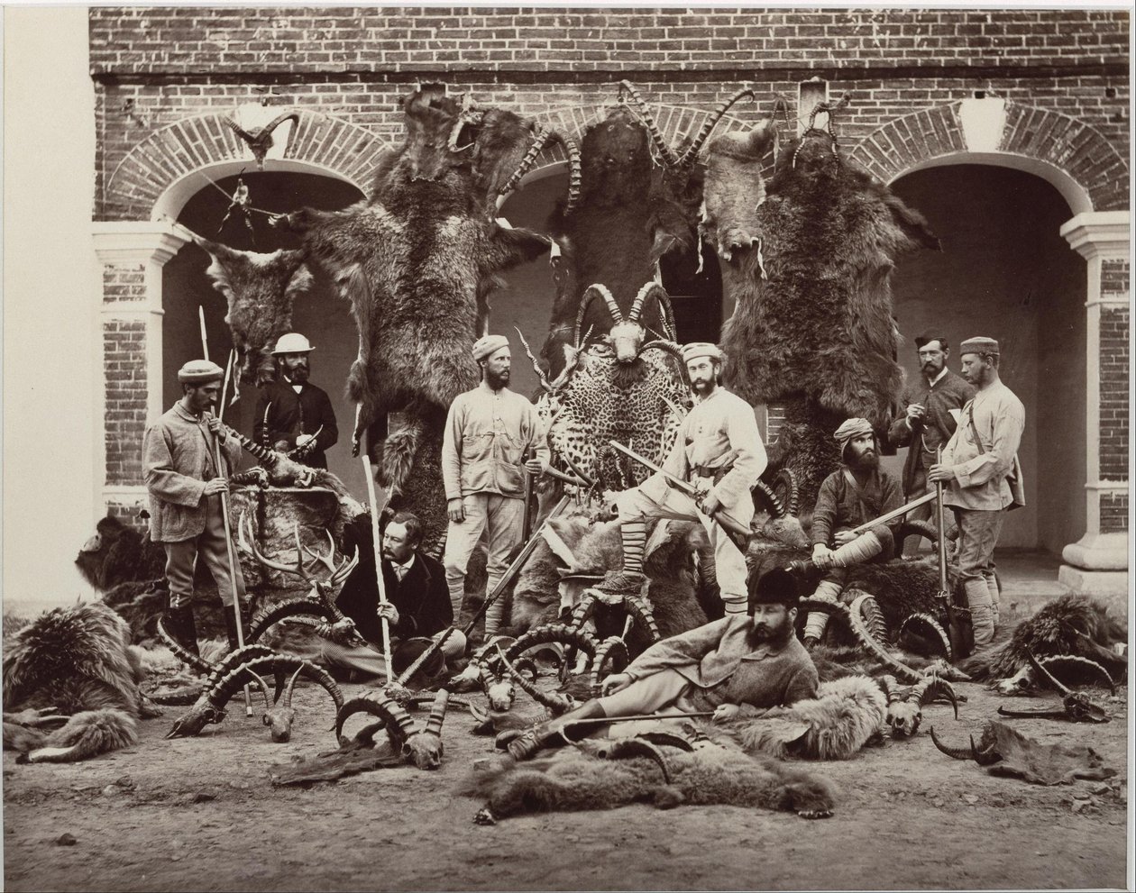 Hunters and Trophies, India by Samuel Bourne