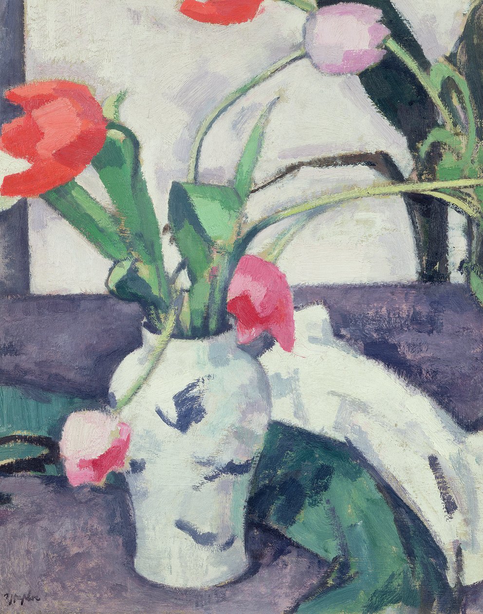 Still Life: Tulips in a Chinese Vase, 1924 by Samuel John Peploe