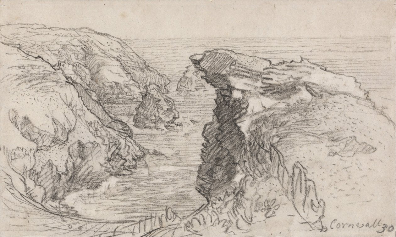 A Page from a Cornish Sketchbook: Cornwall 30 by Samuel Palmer
