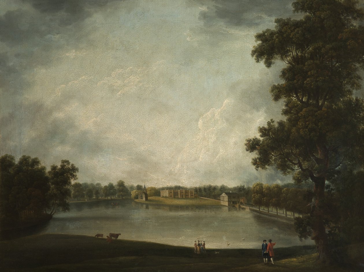 A View of the Old Hall, Tabley, Cheshire by Samuel Stringer