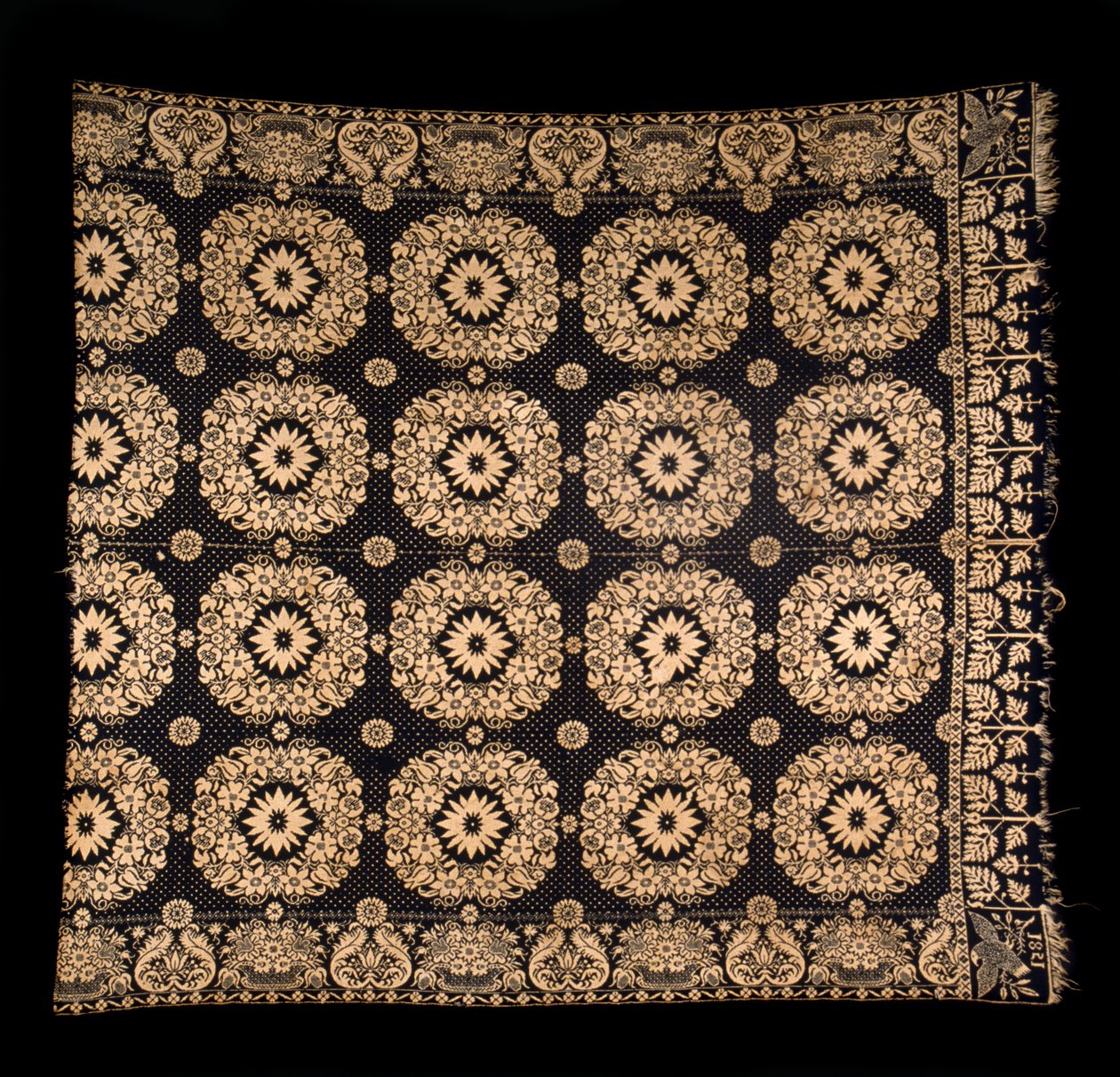 Double-cloth Coverlet by Samuel (attr.to) Graham