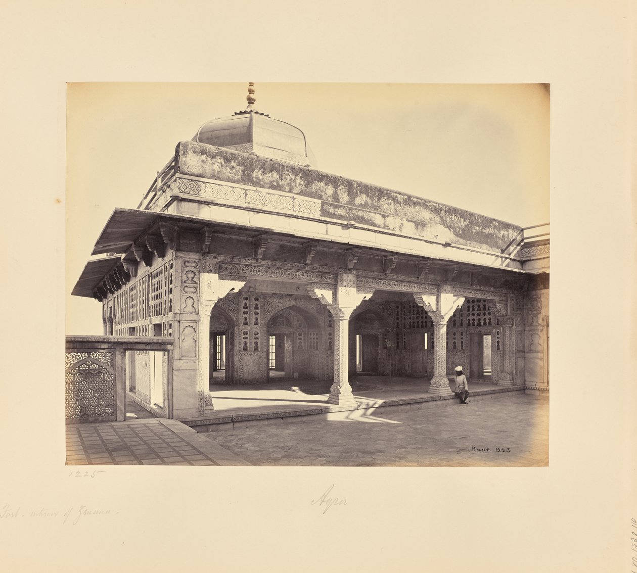 Agra; the Fort, Interior of the Zenana Showing the Mosaic Work, Another View by Samuel Bourne