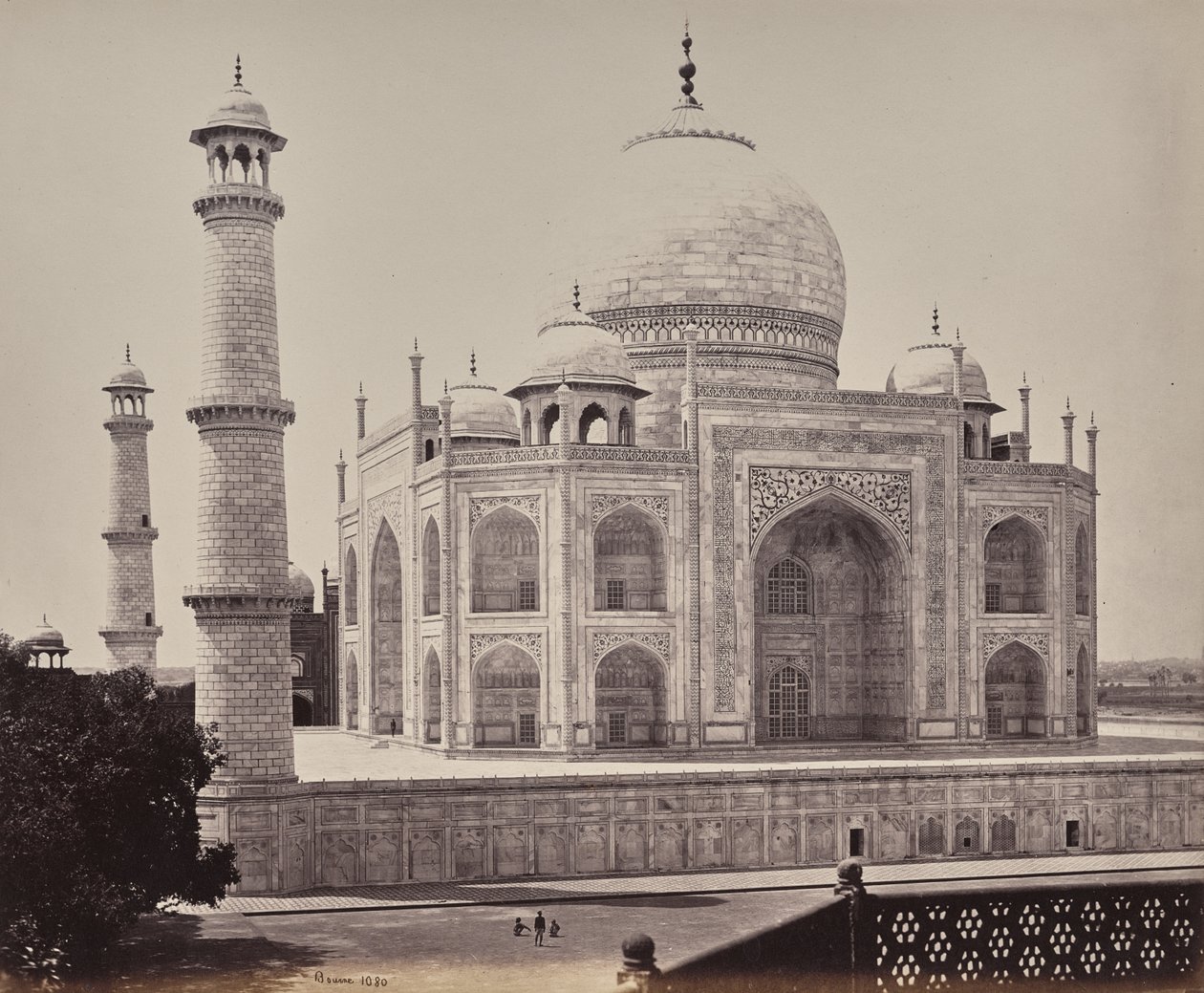 Agra. View of the Taj from a Corner in the Quadrangle by Samuel Bourne