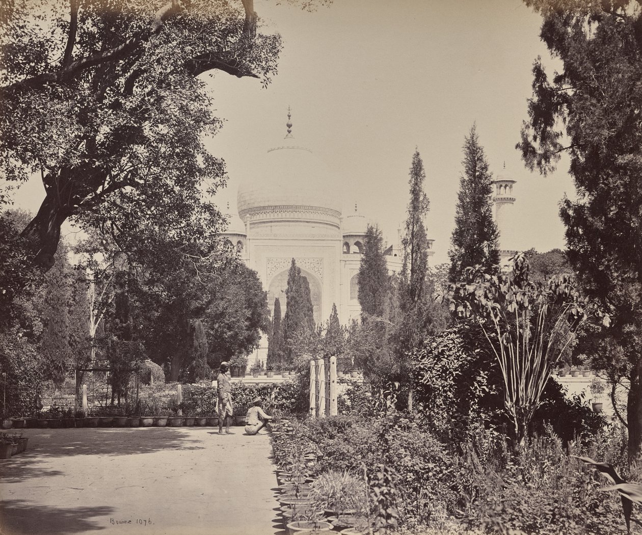 Agra. View of the Taj from the Garden by Samuel Bourne