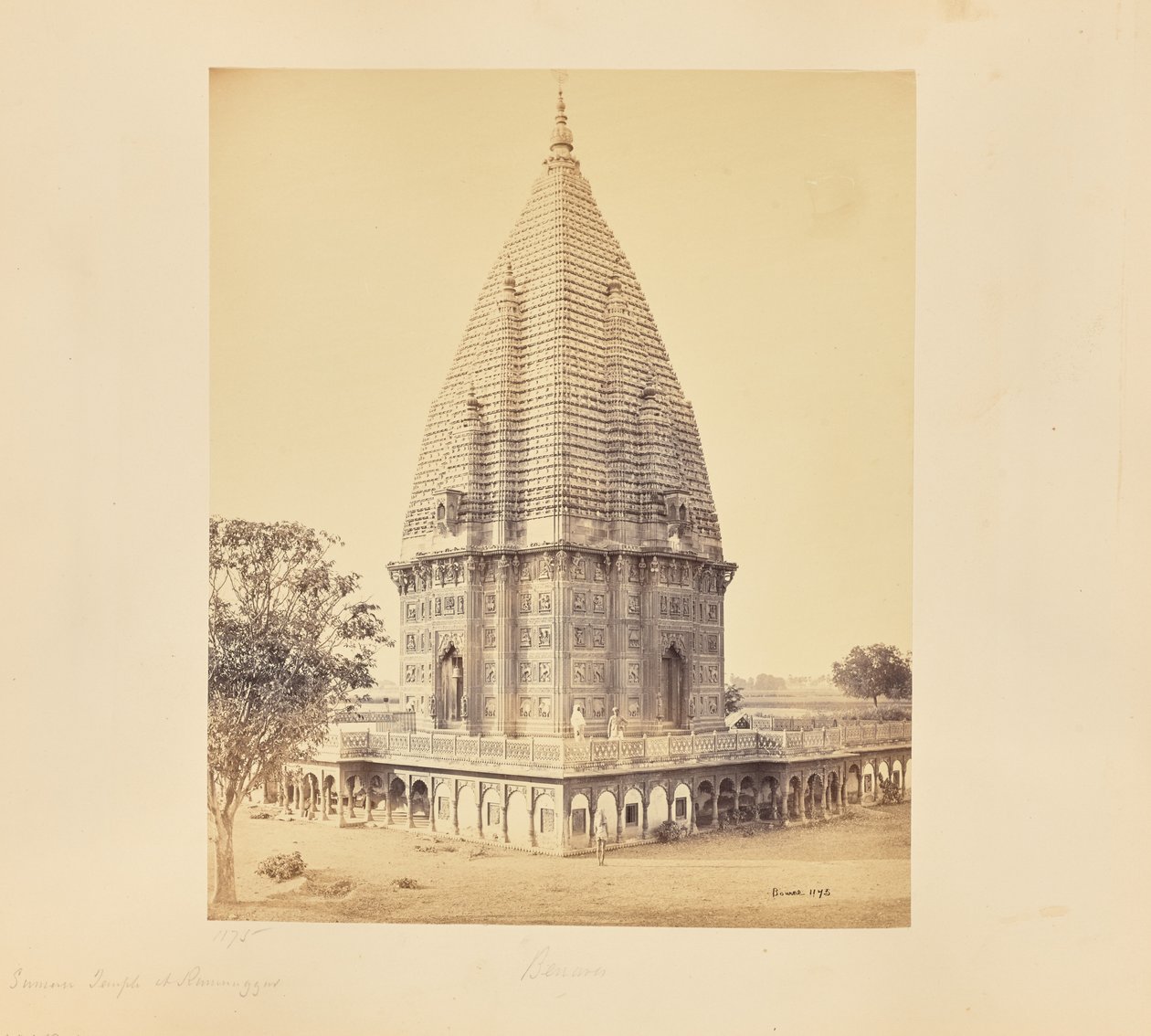 Benares; Sumeree Temple at Ramnuggur, Nearer View by Samuel Bourne