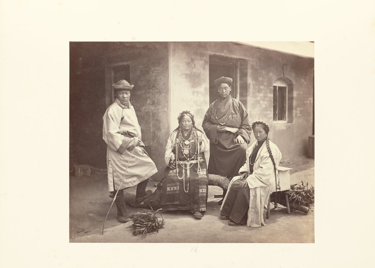 Darjeeling; Group of Bhooteas by Samuel Bourne