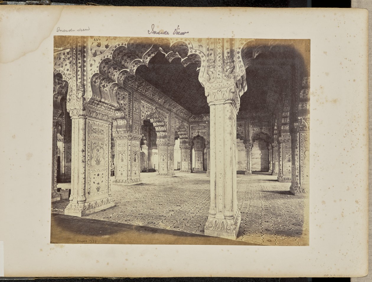 Delhi - The Palace, Interior of the Diwan-i-Khas by Samuel Bourne