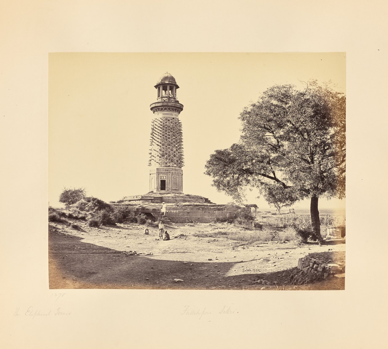Futtypore Sikri; The Elephant Tower, Seen through the Elephant Gate, Near View by Samuel Bourne