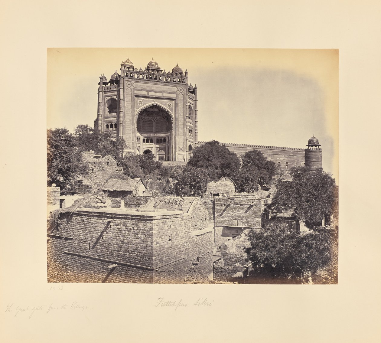 Fatehpur Sikri; The Great Gate, from the Village by Samuel Bourne