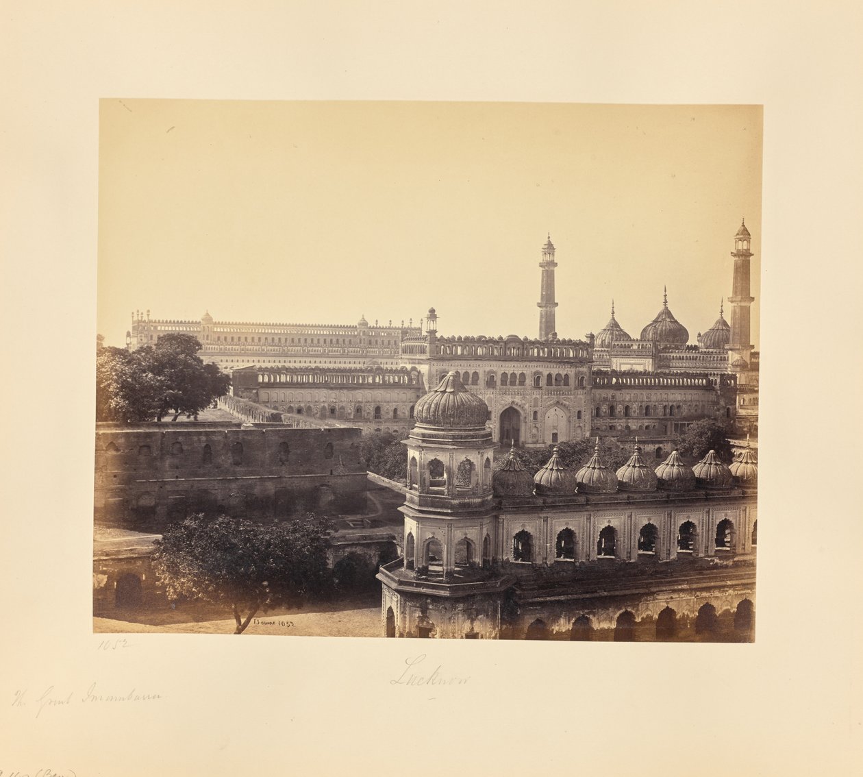 Lucknow; Great Imambara and Mosque by Samuel Bourne