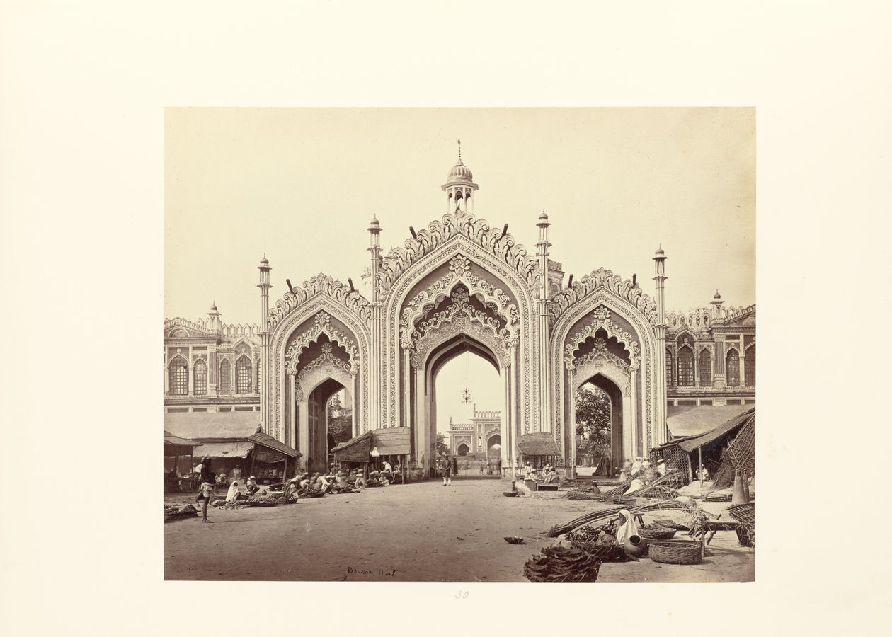 Lucknow; The Gateway of the Hooseinabad Bazaar by Samuel Bourne