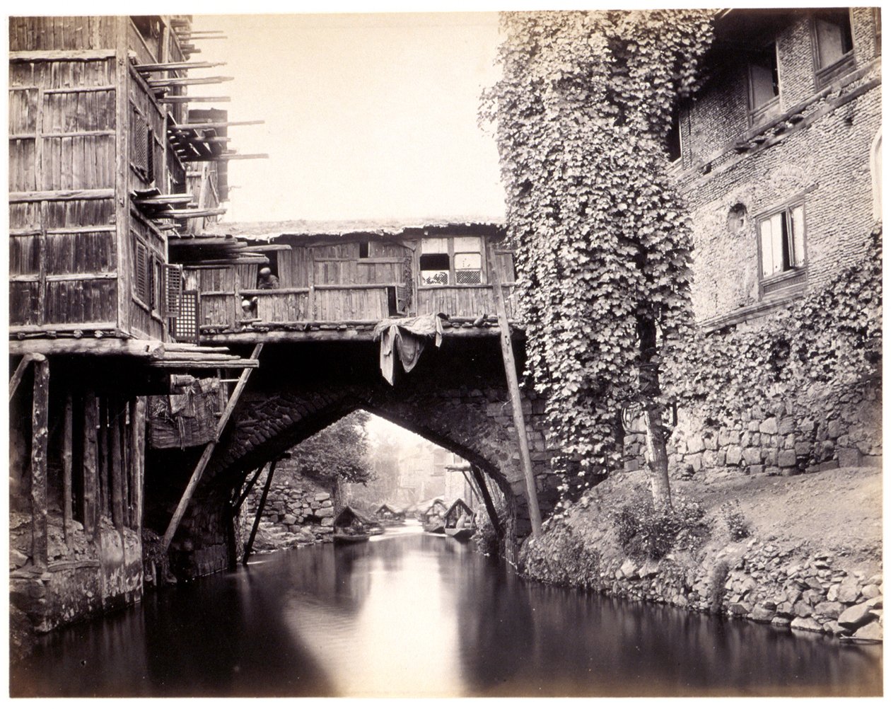 On the Marqual Canal, Kashmir by Samuel Bourne