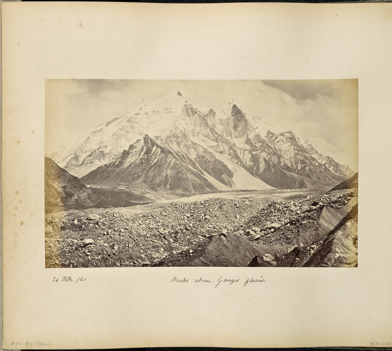 Range of Snowy Peaks above the Gangotri Glacier by Samuel Bourne
