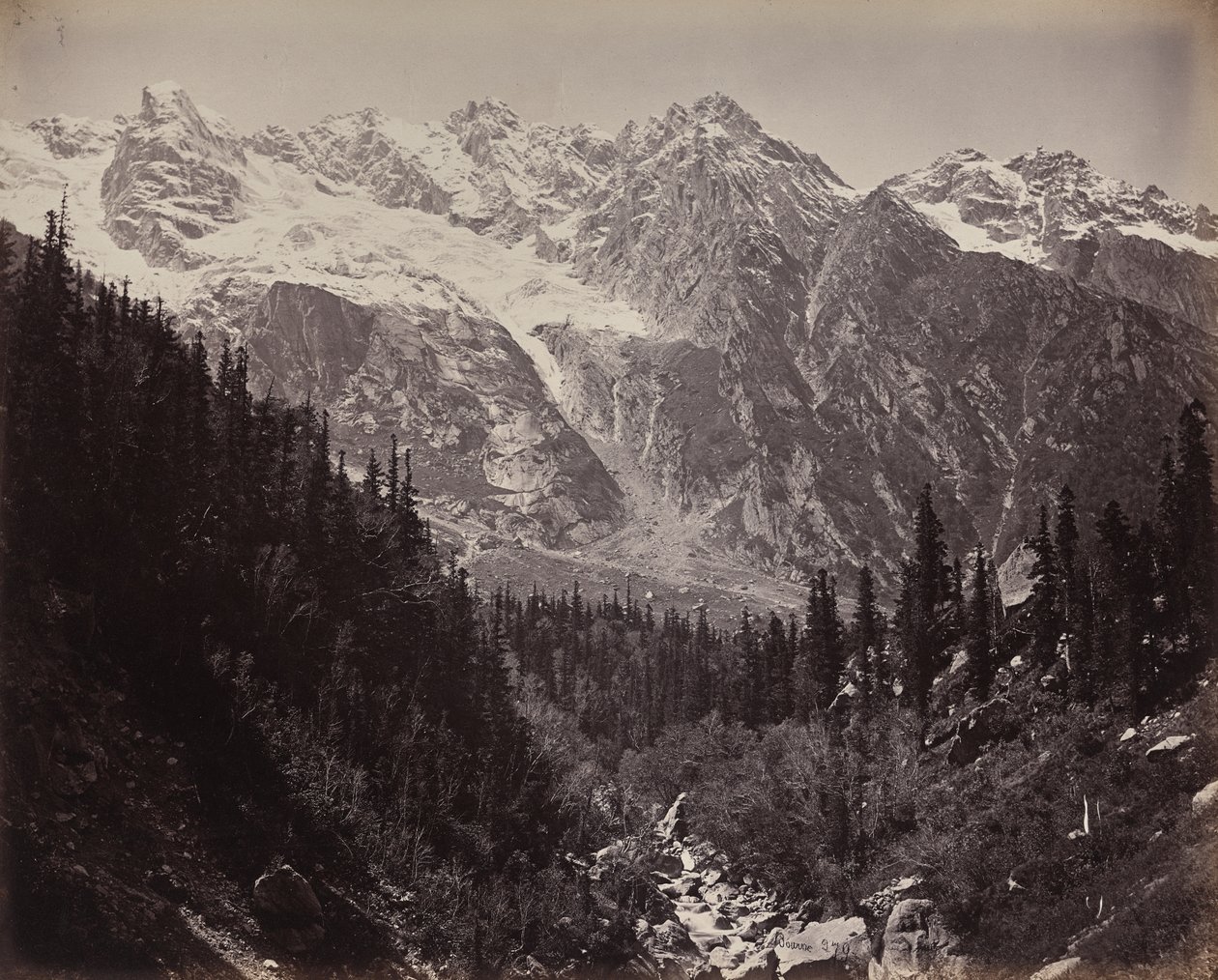 Scene in the Upper Himalayas. View in the Manga Valley by Samuel Bourne