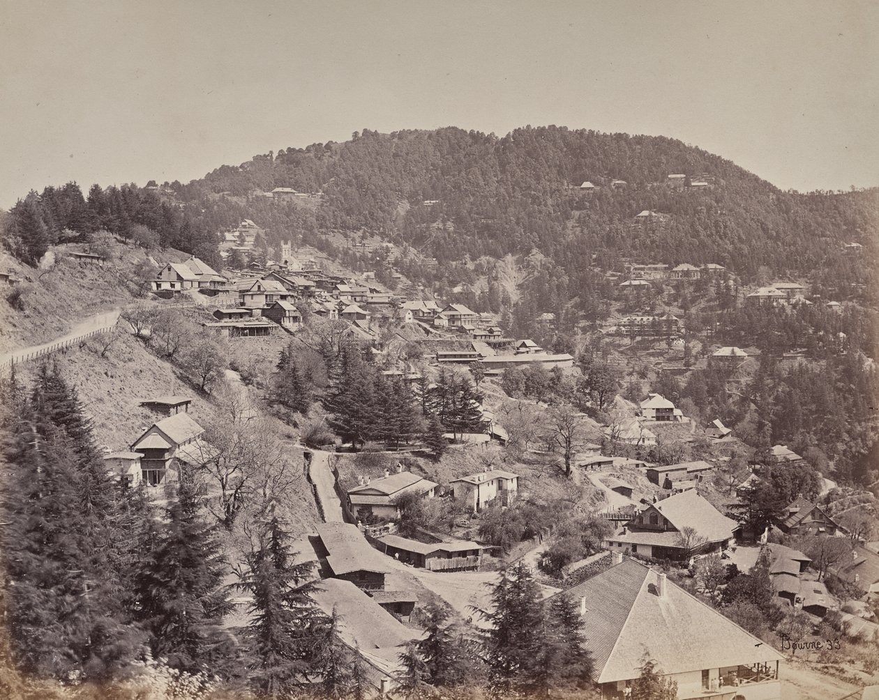 Shimla. Houses of European Residents, Looking East by Samuel Bourne