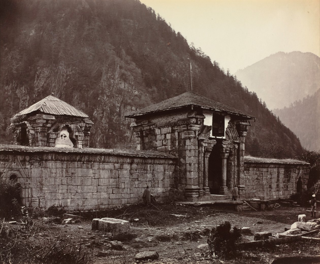 Temple at Naveshera, Kashmir, India by Samuel Bourne