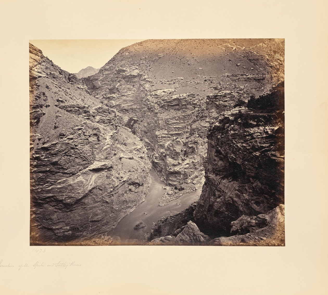 The Junction of the Spiti and Sutlej Rivers by Samuel Bourne