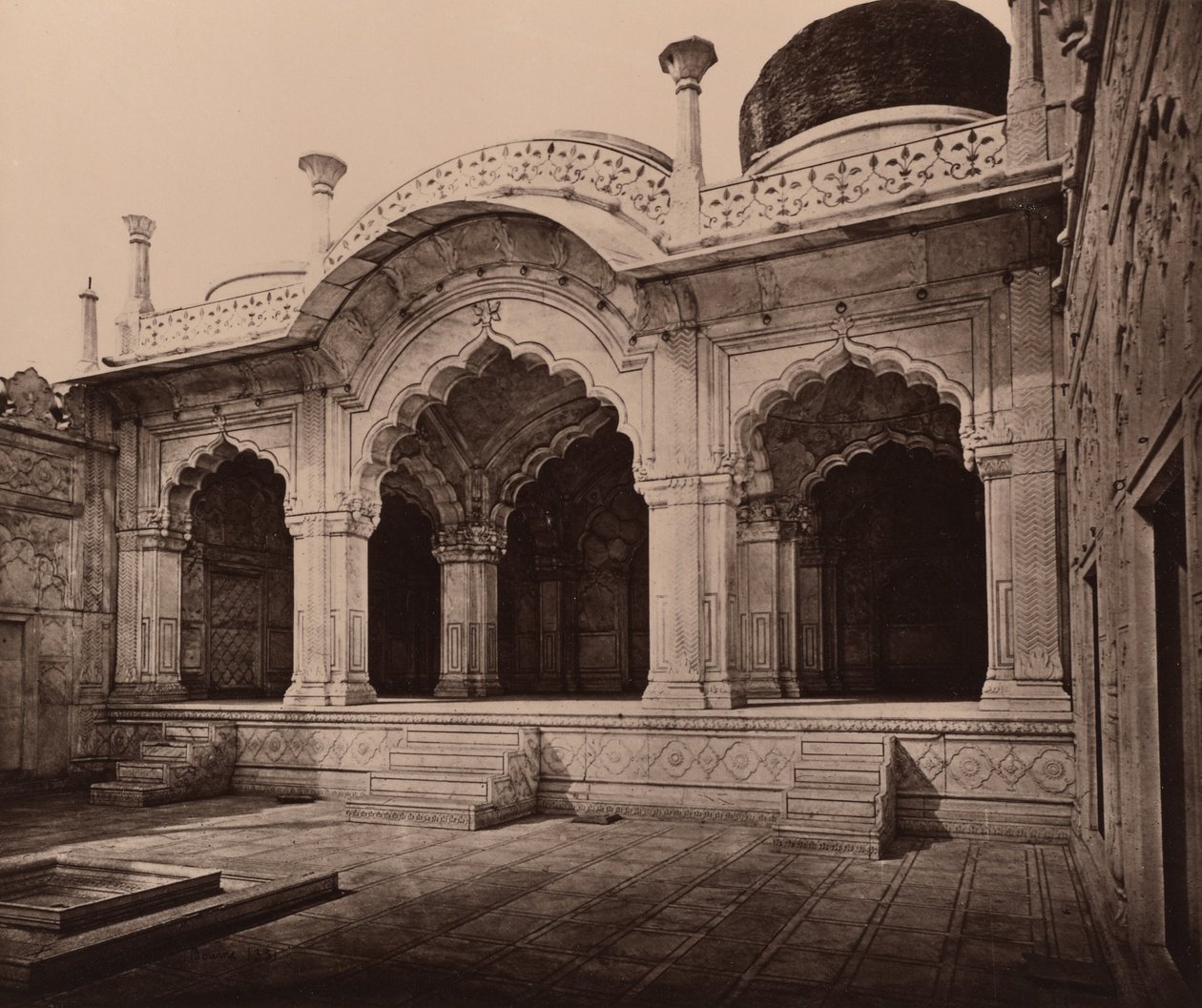 The Moti Masjid in the Palace by Samuel Bourne