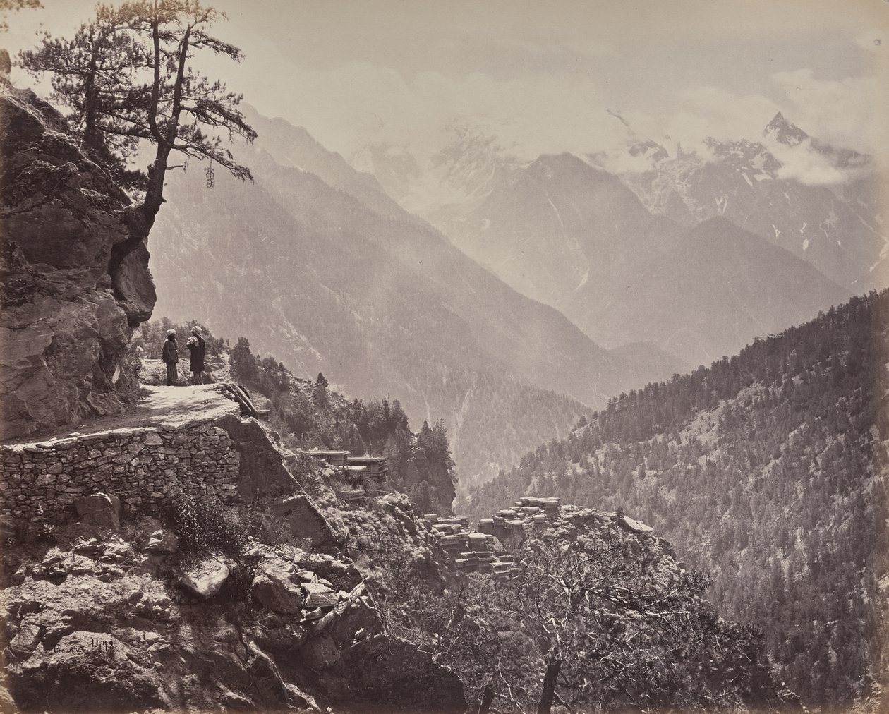 The Upper Himalayas. View on the New Road Between India and China. Mt. Pangi with the Snowy Peaks of China in the Distance by Samuel Bourne