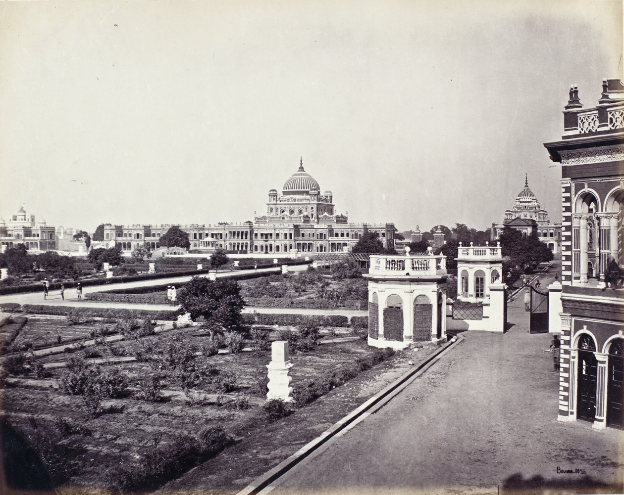 View in the Qaisar Bagh Palace by Samuel Bourne