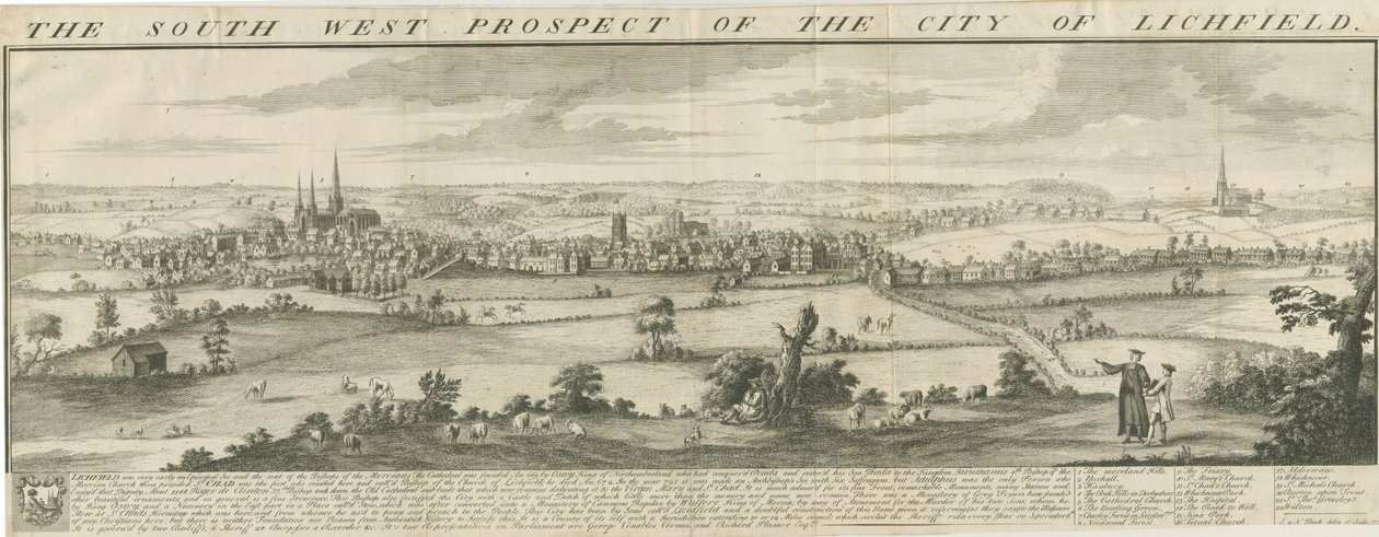 Lichfield - South West Prospect by Samuel Buck