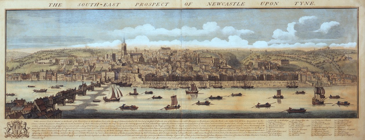 The South East Prospect of Newcastle Upon Tyne by Samuel Buck