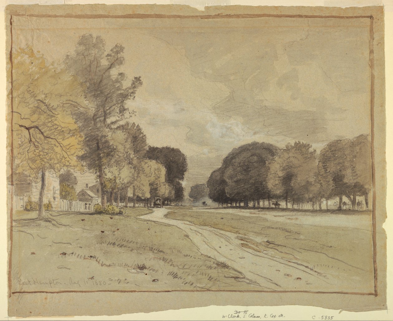 Main Street, East Hampton, Long Island, August 11, 1880 by Samuel Colman