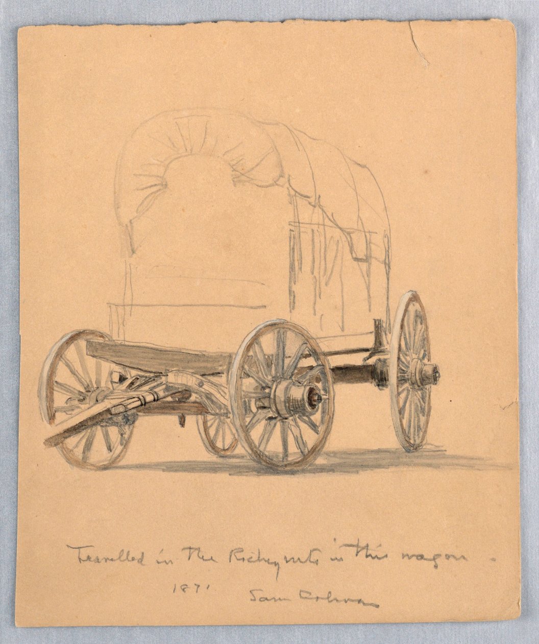 Study of Covered Wagons, 1871 by Samuel Colman