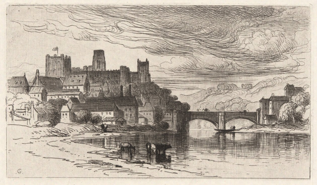 Durham, England (The Splendor Falls on Castle Walls) by Samuel Colman
