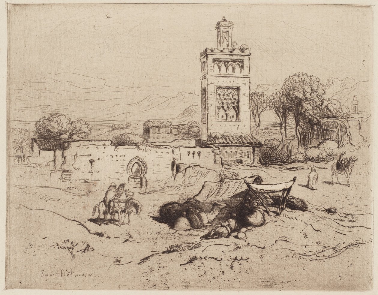 Ruins of a Mosque, Tlemciem, Algeria by Samuel Colman