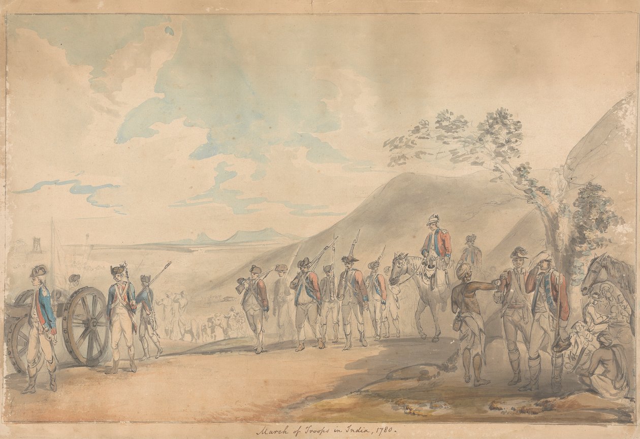 March of Troops in India by Samuel Davis