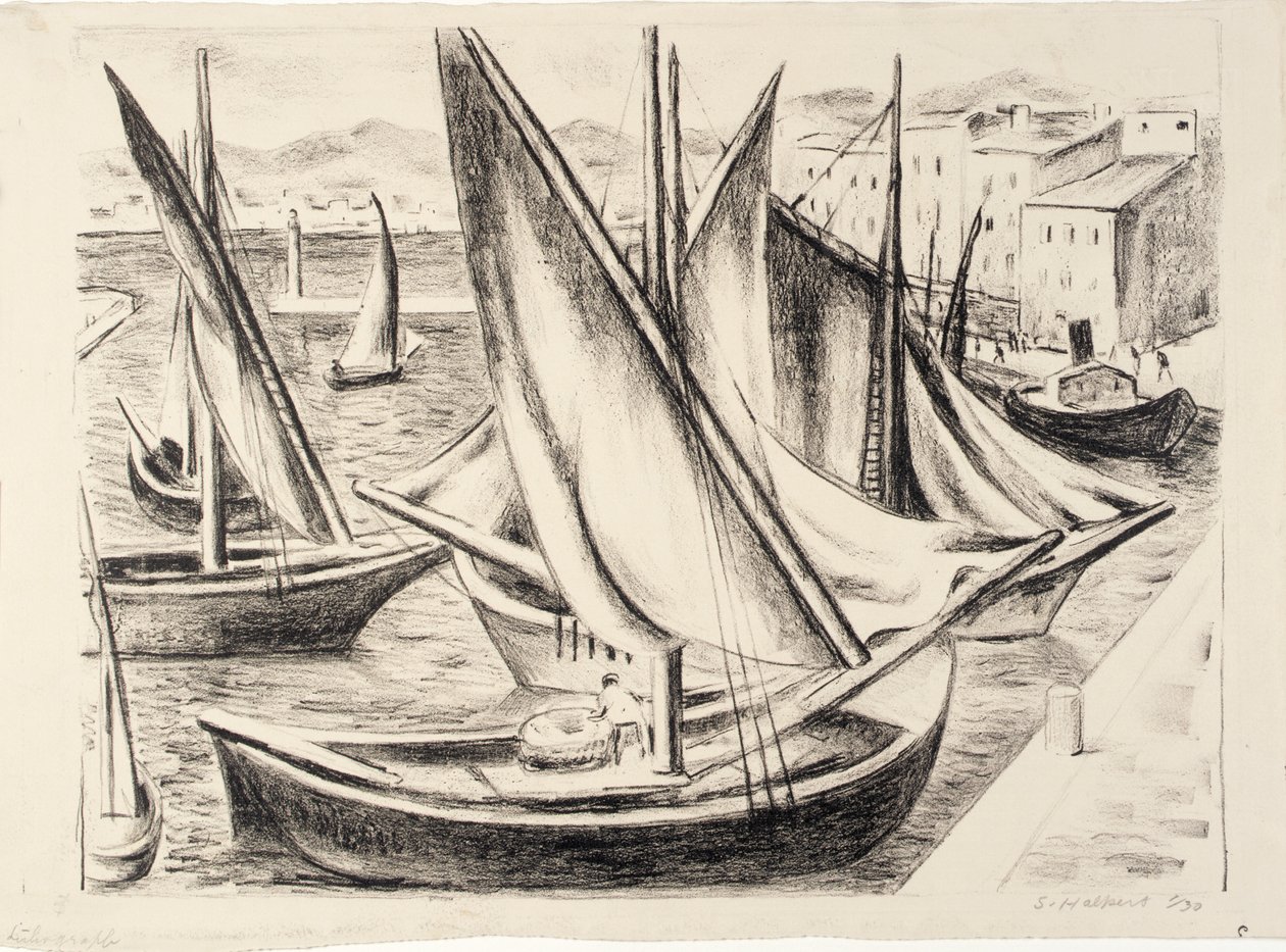 Boats, St. Tropez by Samuel Halpert