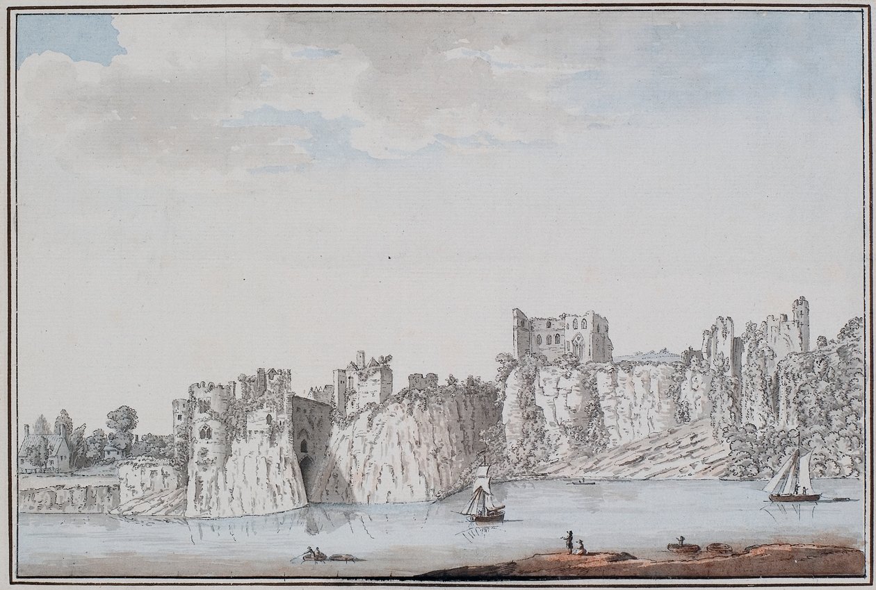 Chepstow Castle by Samuel Hieronymous Grimm