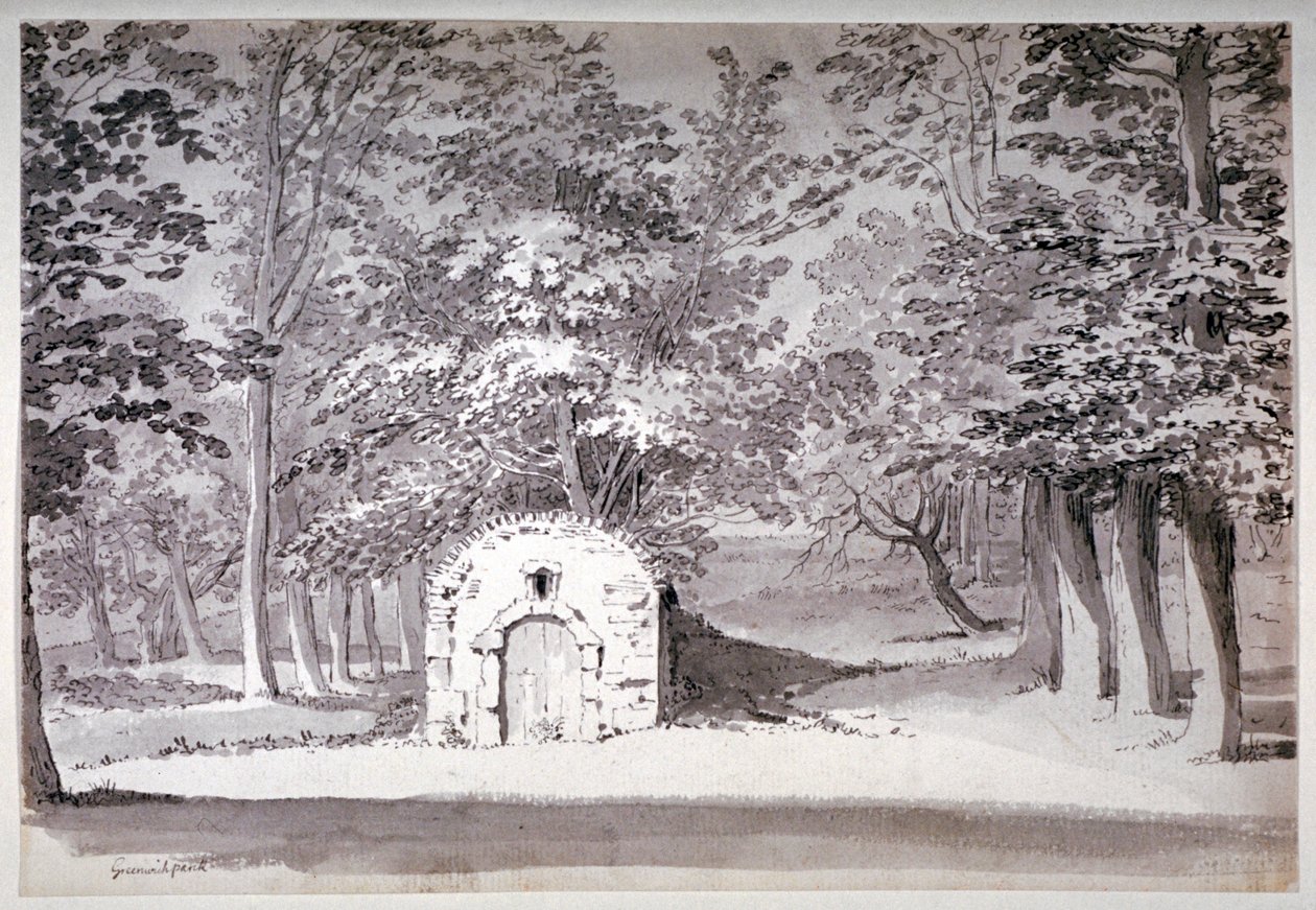 An Ice House or Conduit in Greenwich Park, London by Samuel Hieronymus Grimm