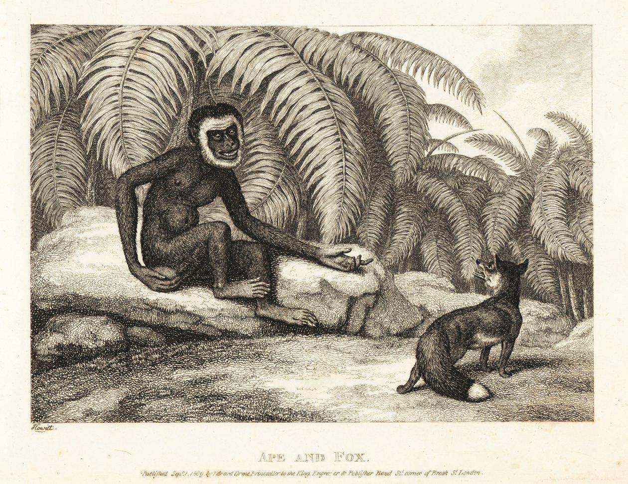 A Tailless Monkey Asks a Fox for Some of His Tail by Samuel Howitt