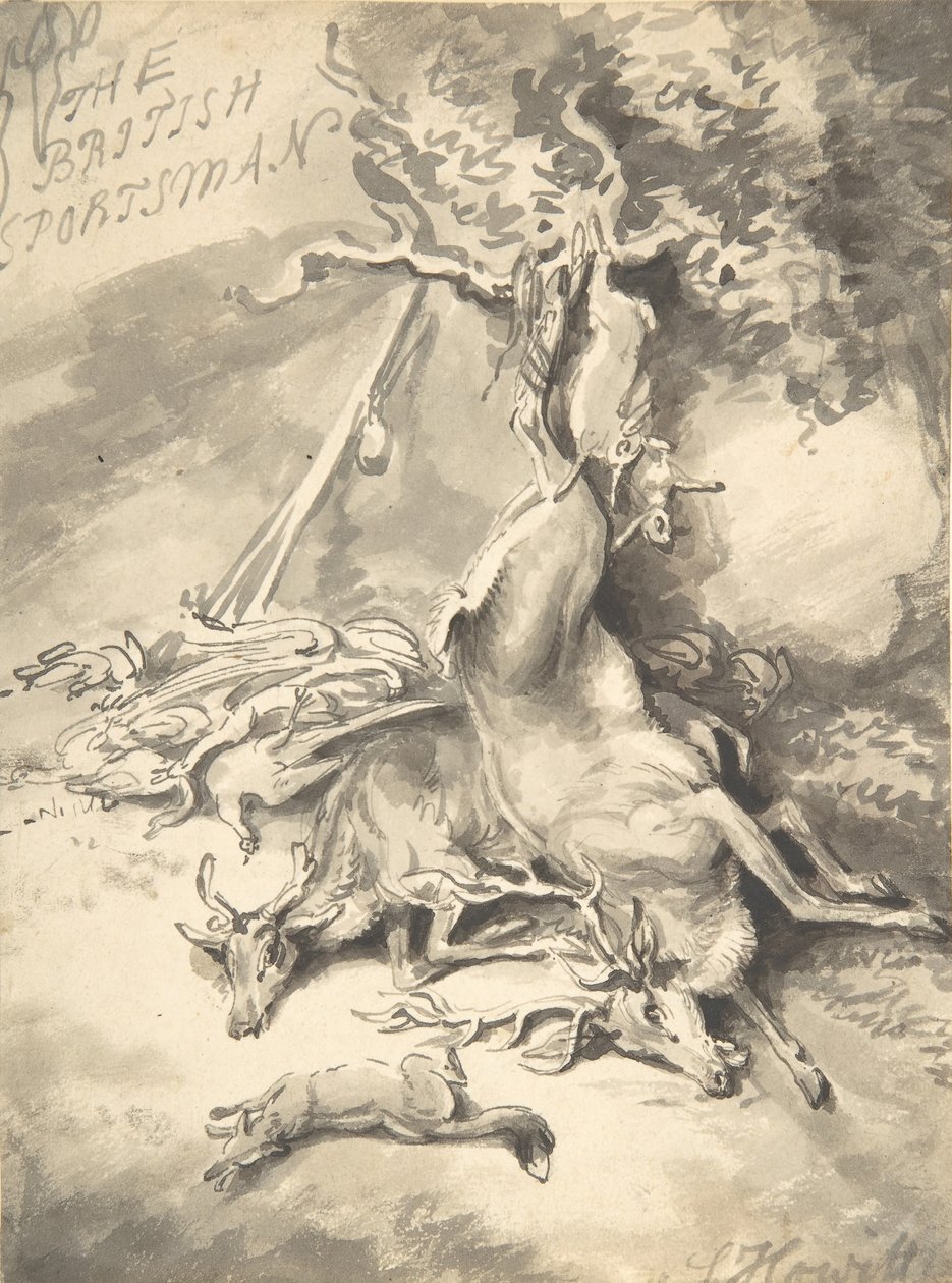 Design for the Frontispiece of The British Sportsman by Samuel Howitt
