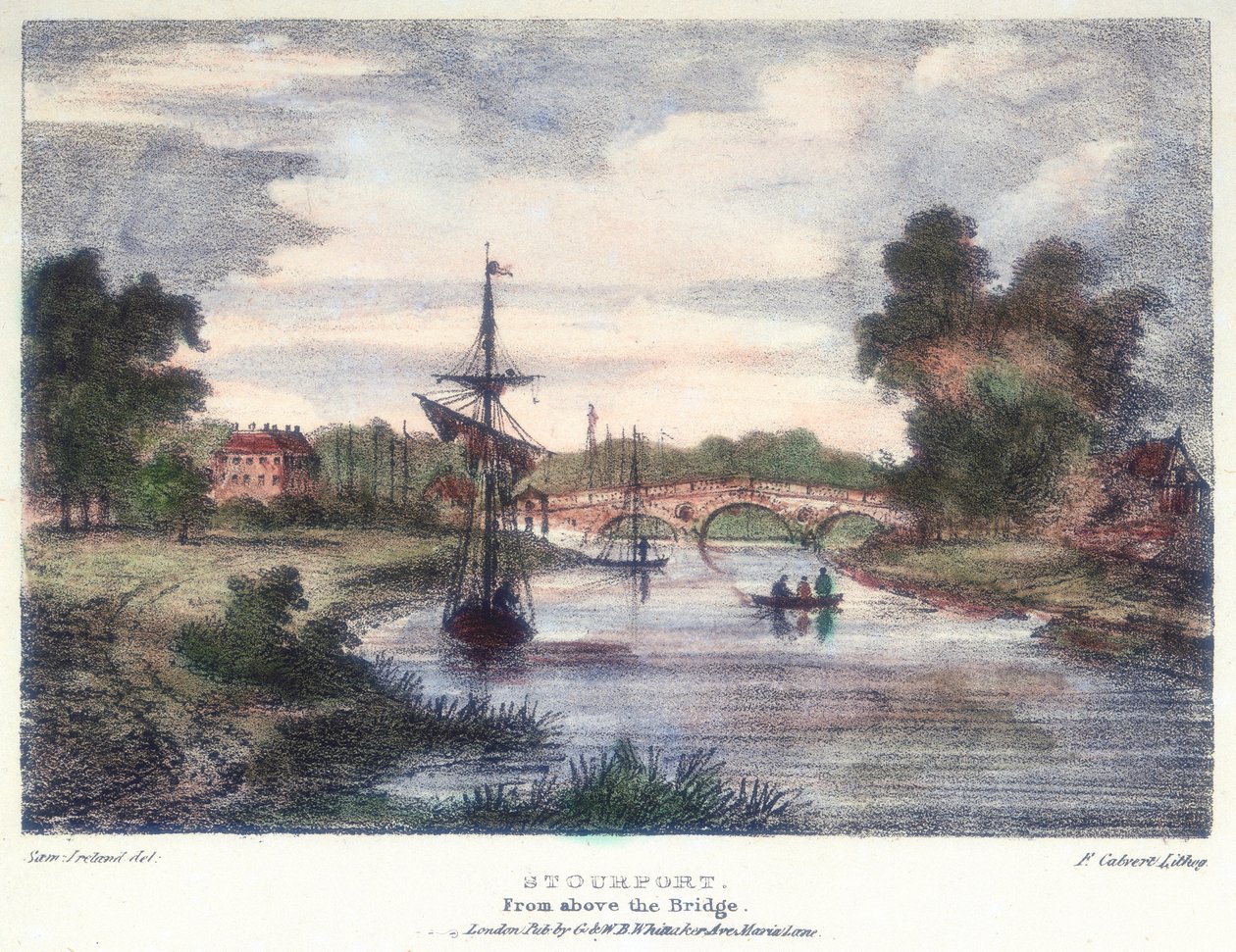 Stourport-on-Severn, Worcestershire, from Above the Bridge, c1795 by Samuel Ireland