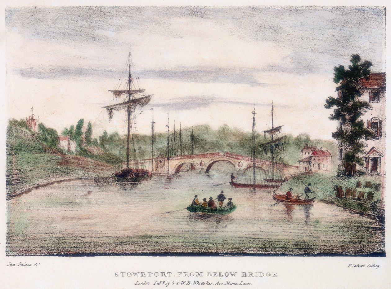 Stourport-on-Severn, Worcestershire, from Below the Bridge by Samuel Ireland