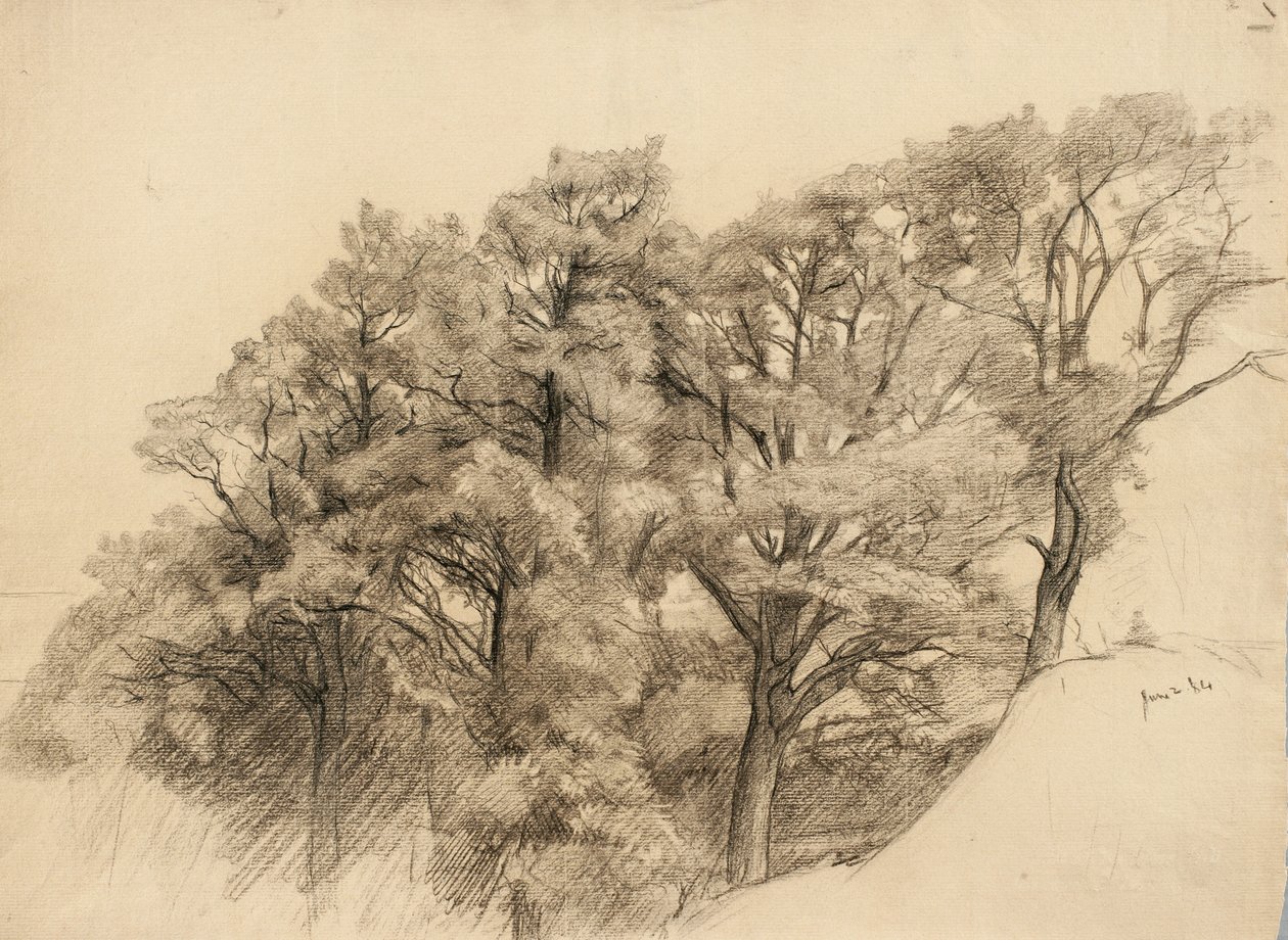 Landscape with trees by Samuel Isham